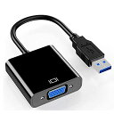 USB VGA ϊA_v^ USB 3.0 TO VGA }`fBXvCA_v^ USB3.0 VGAϊP[u 1080P USB j^[ ϊ PC LAPTOP WINDOWS 7/8/8.1/10 vWFN^[ PC HDTV Ή