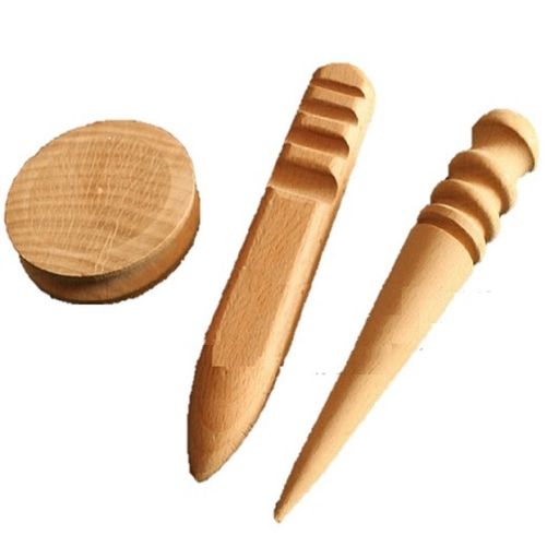 レザークラフト工具コーンスリッカー3点セット