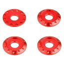 ディーアールシー(DRC)アルミスペーサーType02アルミレッドM6/外径18mm4pcsダートフリークDIRTFREAKF7850(旧品番:D58-57-221)