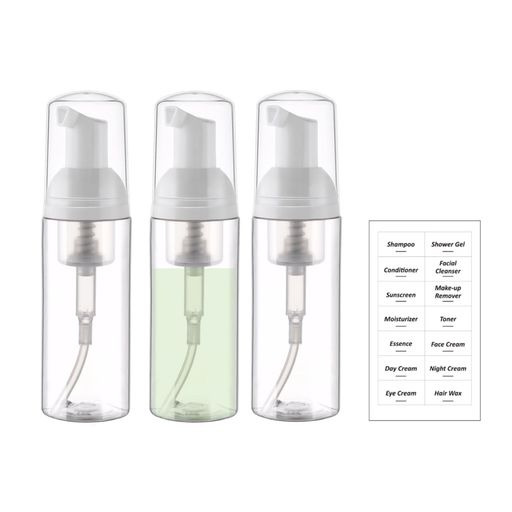 EDITBYLIBRA泡ポンプボトル60ml3個セット詰め替え容器フォームディスペンサー小分けボトルTSA承認化粧..