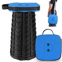 GGOHO折りたたみ椅子伸縮式四角コンパクト持ち運びに便利アウトドチェアキャンプ椅子軽量耐荷重220kg10段階調節可能1秒開閉可能防水キャンプ釣り体育会花見用(ブルー)