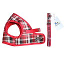 THAINハーネス・リード1.5-3KGS 超小型犬 ハーネス リードセット チェック 胴輪 メッシュ 犬 ハーネス 人気 格子縞 ハーネス 猫 ドッグハーネス...