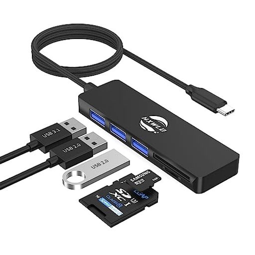 USB C nu A_v^ 5-IN-1hbLOXe[V USBnu TYPE-C ϊA_v^ y 1USB 3.1/ 2USB 2.0/MICRO SD & SDJ[h Xbgځz USB-C nu MACBOOK PRO AIR