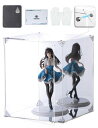 COOLTAKUフィギュアケースアクリルUVカット台座ミラー背面ミラーマグネット式磁石付き前扉コレクションケースより堅固組み立て式アクリルケースディスプレイケース防汚れ手袋クリーニ…