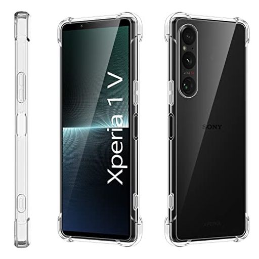 XPERIA 1 V ケース クリア 耐衝撃 透明ソフトTPU カバー 米軍MIL規格取得 レンズ保護 角保護強化 衝撃吸収 指紋防止 軽量型 おしゃれ 高い透明度 エクスペリア1 V スマホケース