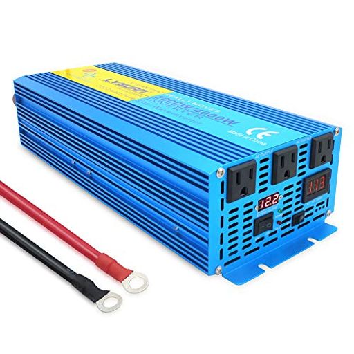 楽天VlookupStore 楽天市場店IPOWERBINGO インバーター 正弦波 12V 2000W 最大 4000W DC 12V（直流）AC100V（交流）変換 50HZ 60HZ 切替 カーインバーター 太陽光発電 災害対策 地震 防災用品 自動車 船 キッチンカー キャンピングカー