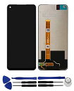 OYOGOppoA545GCPH2195LCD画面修理交換用タッチパネル液晶パネルガラススクリーン修理パーツデジタイザ修理工具セット付き(黒)
