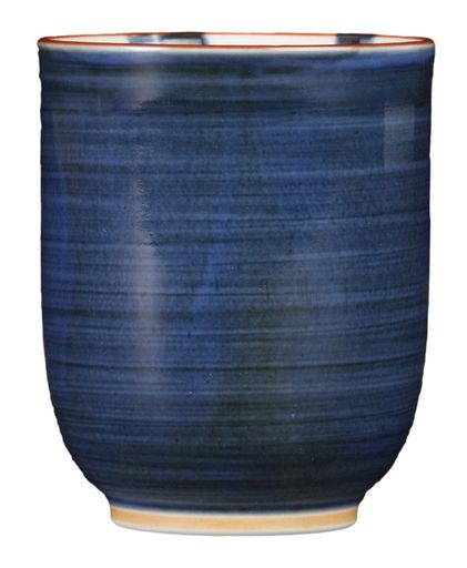 波佐見焼湯のみひょっとこ柄青色73035