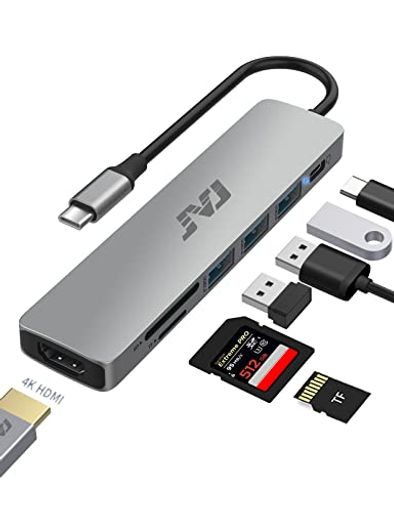 USB C nu 7-IN-1 USBC HDMI ϊA_v^ ^CvC nu [ 4K HDMI / PD }[d/ USB 3.0/ 2.0/ SD/ MICROSD ] JVJ hbLOXe[V SWITCH hbN