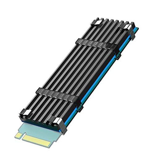 GLOTRENDS PS5 ヒートシンク、M.2 SSDヒートシンク (3MM厚み)、サーマルシリコンパッド付き、2280 M.2 PCIE NVME SSDにサポート、M.2冷却フィン ヒートシンク、合金アルミニウム製のM.2