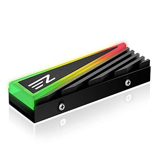 EZDIY-FAB 新しいアドレサブル RGB M.2 2280 NVME SSD ヒートシンク NVME M.2 2280 SSD アルミニウムヒートシンク シリコンサーマルパッド付き (SSDは含まれていません)