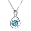 AGVANA ネックレス レディース トパーズ 11月 誕生石 しずくモチーフ シルバー ホワイトデー お返し 誕生日 クリスマス プレゼント 綺麗なBOX付き...