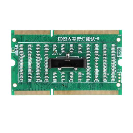 ノートブックメモリデュアルパーパステストカード、ライト付き、SO-DIMMアナライザー診断テスターPCラップトップデスクトップDDR234用ポストテストカード(DDR3)