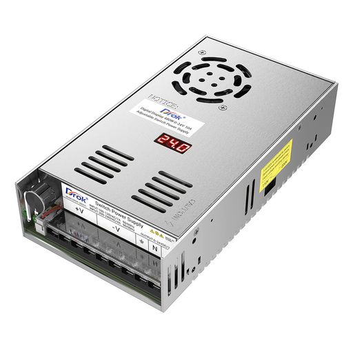 DROKスイッチング電源AC110/220V右向き矢印DC0-24V20A480W電圧調整可能安定化電源直流電源変換器過負荷..