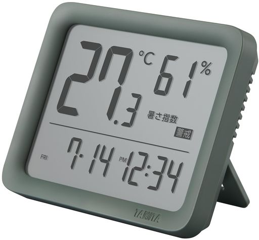 タニタ(Tanita)温湿度計目覚まし時計温度湿度計コンディションセンサースモーキーグリーンTC-421-GR