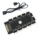 RGBハブCTRICALVER1〜11ポートARGBHUB5V3PINRGBスプリッターハブSATA/IDEポート付き電源50CM延長ケーブル(2)