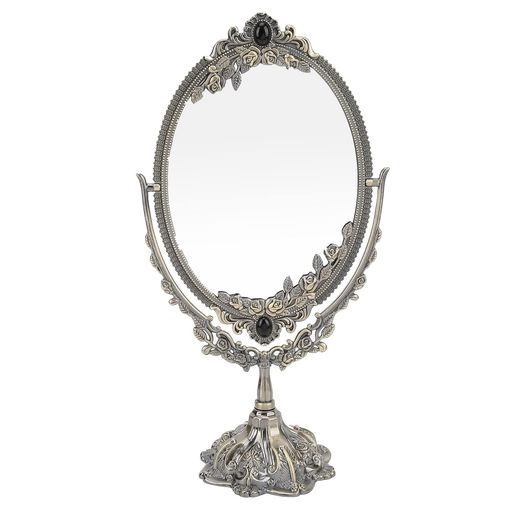 卓上ミラー化粧ミラー化粧鏡化粧道具エレガントアンティーク女性へ(ブロンズトランペット)