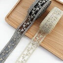 SIMPLESS 10ヤード復古レーストリムリボン 、金糸の刺繍で飾られた縫製レース DIY縫製、プレゼント包装、ヘアアクセデザイン、結婚式の装飾幅3.5CM(...