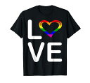 LGBTLOVELGBTPrideMonthLGBTQRainbowFlagTシャツ