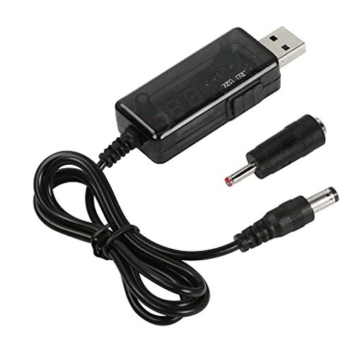 CERRXIAN USB 5Vから9V 12電圧昇圧変換器ケーブル USB 5V 2A昇圧DC5521 9V/12V 0.8A昇圧器電源アダプタ DC35135変換器 LEDディスプレイ-0.8M