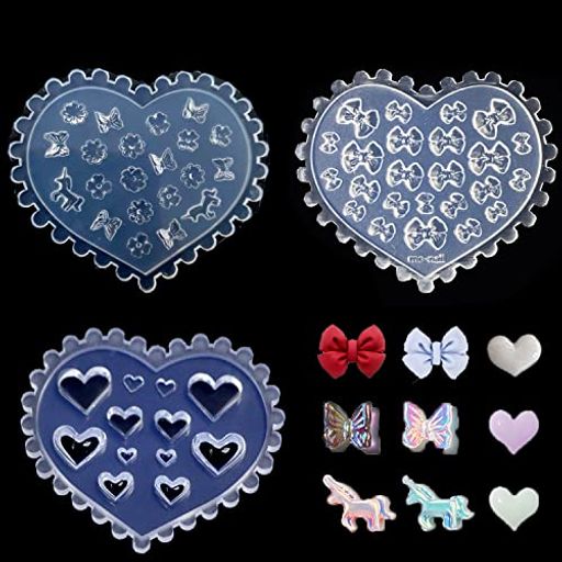 ZHEJIA シリコンモールド ネイル アート DIY ツール 3D ネイル 蝶 蝶結び UVレジンネイル用 ネイル 手作り モールド ネイルアクセサリー シリコーン型