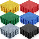 MIMIER水はけマットベランダ屋外6色水はけ滑り止めフリーカット可能ジョイントマットはめ込み式玄関バルコニーテラスグレー48枚(約3平方メートル)