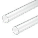 DMiotech2個入り26mmx30mm(1”x13/16”)クリアアクリルパイプ剛性プラスチックチューブ10”水槽用パイプ水冷システム配管用