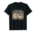 世界の新しくて最も正確な地図JOANBLAEU1673Tシャツ