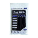 1DAYMASKCOOL小さめサイズBLK1袋7枚入x2袋セット冷感不織布マスク柄マスク