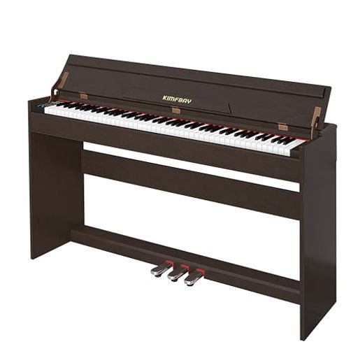 KIMFBAY 電子ピアノ 88鍵盤 ピアノ 木製 本体 電子 ピアノ 88鍵 DIGITAL PIANO アップライト ピアノ ペダル付き ファンクションボックス 子供 初心者 MIDI対応
