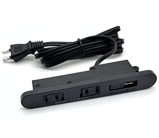 YCTHRIVING 埋め込みコンセント 家具製作用 2つ口 USB電源付 木工 円形 (ブラック)