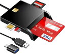 【2025最新型】icカードリーダーマイナンバーカード対応USB-A&Type-C接触型sdカードリーダー設置不要自宅で確定申告国税電子申告納税システムe-Tax対応マイナンバーカードICチップ付いた住民…