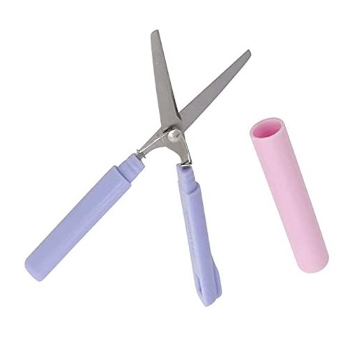 サンスター文具スティッキールはさみコンパクトバイオレットxペールピンクS3717470