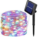 VVIHO LED イルミネーションライト ソーラーライト 装飾ライト クリスマスツリーライト 防雨型 20M 200球 8モード 室内 室外 誕生日 結婚式 ...