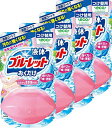 【まとめ買い】液体ブルーレットおくだけ トイレタンク芳香洗浄剤 洗いたて柔軟剤の香り 詰め替え用 70ML×4個(4)