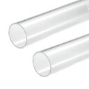 DMiotech2個セット46mmx50mm(1.8”x2”)クリアアクリルパイプ剛性プラスチックチューブ10”水槽用パイプ水冷システム配管用