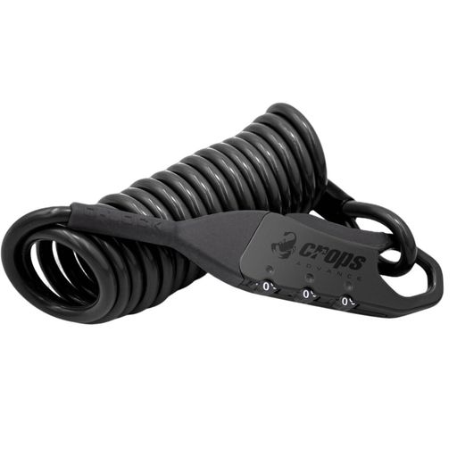 クロップス(crops) ワイヤーロック Q5-COCON ココン | 5mmx1800mm 3桁ダイヤル SPD09-CCN-01 (ブラック)
