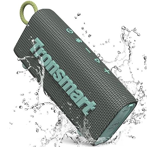 楽天VlookupStore 楽天市場店BLUETOOTH スピーカー TRONSMART ブルートゥース接続 USB-C充電 ポータブル IPX7防水 完全ワイヤレスステレオ対応 アウトドア お風呂 キッチン （グレー）