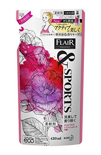 フレアフレグランス &SPORTS(スポーツ) 柔軟剤 消臭して香り咲く スプラッシュローズの香り 詰め替え 420ML フレアフレグランス &SPORTS(スポーツ) 柔軟剤 消臭して香り咲く スプラッシュローズの香り 詰め替え 420ML
