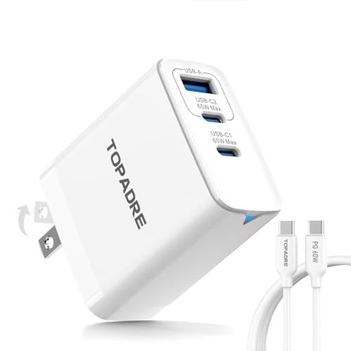 TOPADREPDŴ65w֥դusbŴ®ťc3ݡUSB-Cx2USB-Ax1PD3.0PPSQC3.0б...