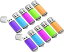 KOOTION USBメモリ 1GB 10個セット USB2.0 USBキャップ式 フラッシュドメモリ ストラップホール付き ラッシュドライブ（1GB)（五色：青、紫、緑、赤、オレンジ）