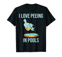 PEEINGBEEINGINPOOLSFUNNYSWIMMINGPOOLTシャツ