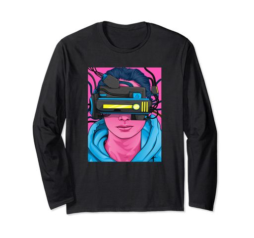 VIRTUALREALITYGAMINGVRGAMER長袖Tシャツ VIRTUALREALITYGAMINGVRGAMER長袖Tシャツ