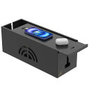 PEZIN&HULINコンセントボックス電源タップ収納竹製ケーブル収納ボックス幅40X奥行15X高さ15CM大容量各タイプの電源タップに対応組立不要簡単に使えるブラック(3)