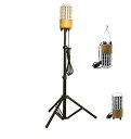 WITHPROJECT LED 100W 防水 12500LMワークライト 投光器 360度発光 三脚ブラック仕様スタンド式 防水型 屋内・屋外兼用