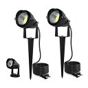 LED ガーデンライト 昼光色 6000K 10W 屋外用ライト 1180ルーメン ガーデンスポットライト IP66防水庭園灯 上下左右に回転可能 芝生ライト ...
