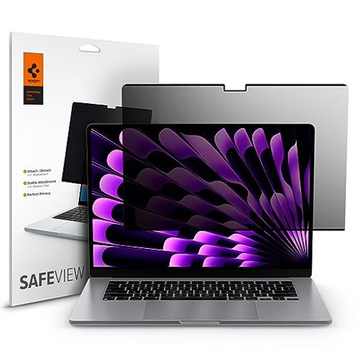 SPIGEN SAFEVIEW ɻ ե MACBOOK AIR 15 2023ǥ  ޥͥåȼ ե륿 MA...