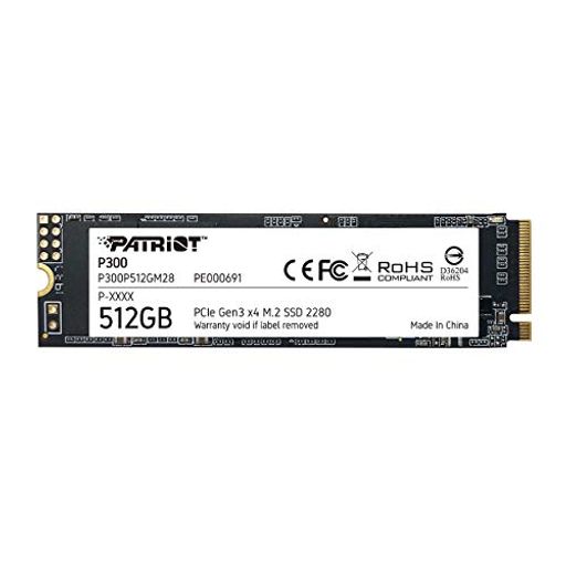 PATRIOT MEMORY P300 512GB M.2 SSD 2280 NVME PCIE GEN 3X4 内蔵型SSD P300P512GM28