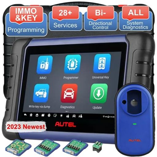 AUTEL SCANNER MAXIIM IM508S:2023 プロフェッショナルキーフォブプログラミングツール XP200キープログラマー 双方向制御&アクティブテストスキャンツール すべてのシステム診断 28以上のサービス KM100の高度な