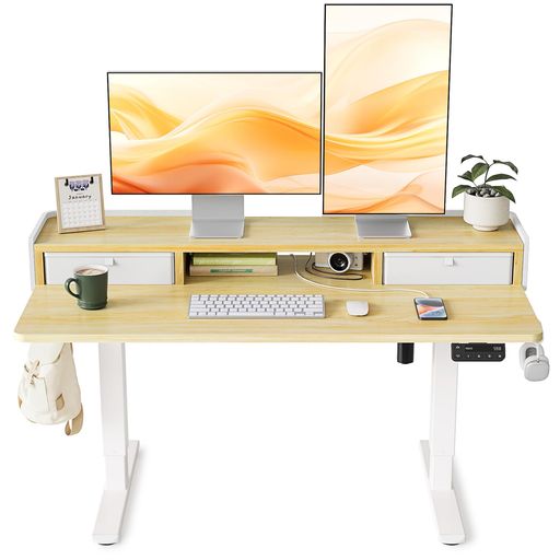 YIHAYOローデスク高さ46-72cm昇降デスク幅120cm奥行き60cm電動ゲーミングデスク昇降式デスク引き出し付..